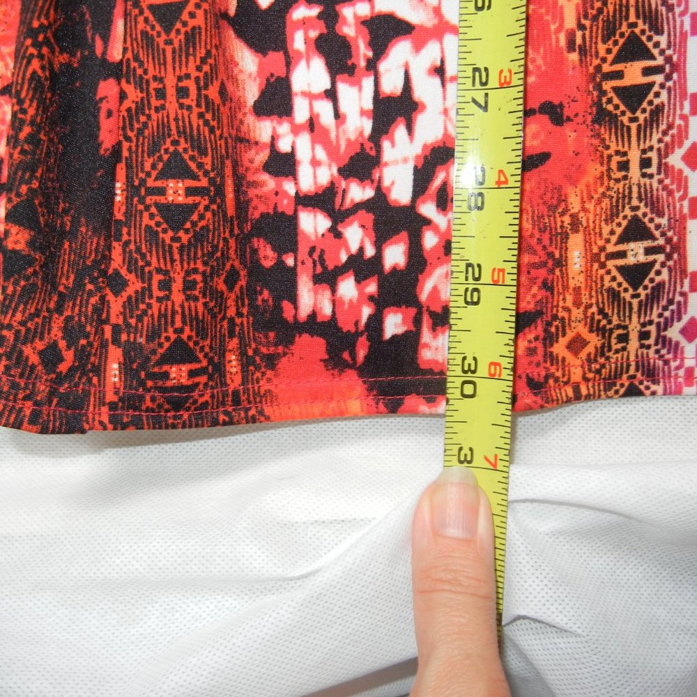 2 Piece Skirt Set Medium Sleeveless Crew Neck Top Midi Vintage Stretch Graphic - Picture 9 of 12